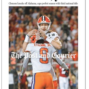 The Post and Courier Clemson NCAA 2018 National Football Championship Front Page Poster 2