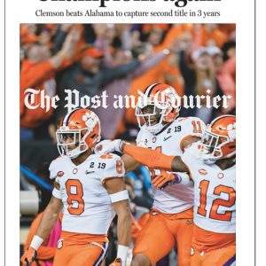 The Post and Courier Clemson NCAA 2018 National Football Championship Front Page Poster 5
