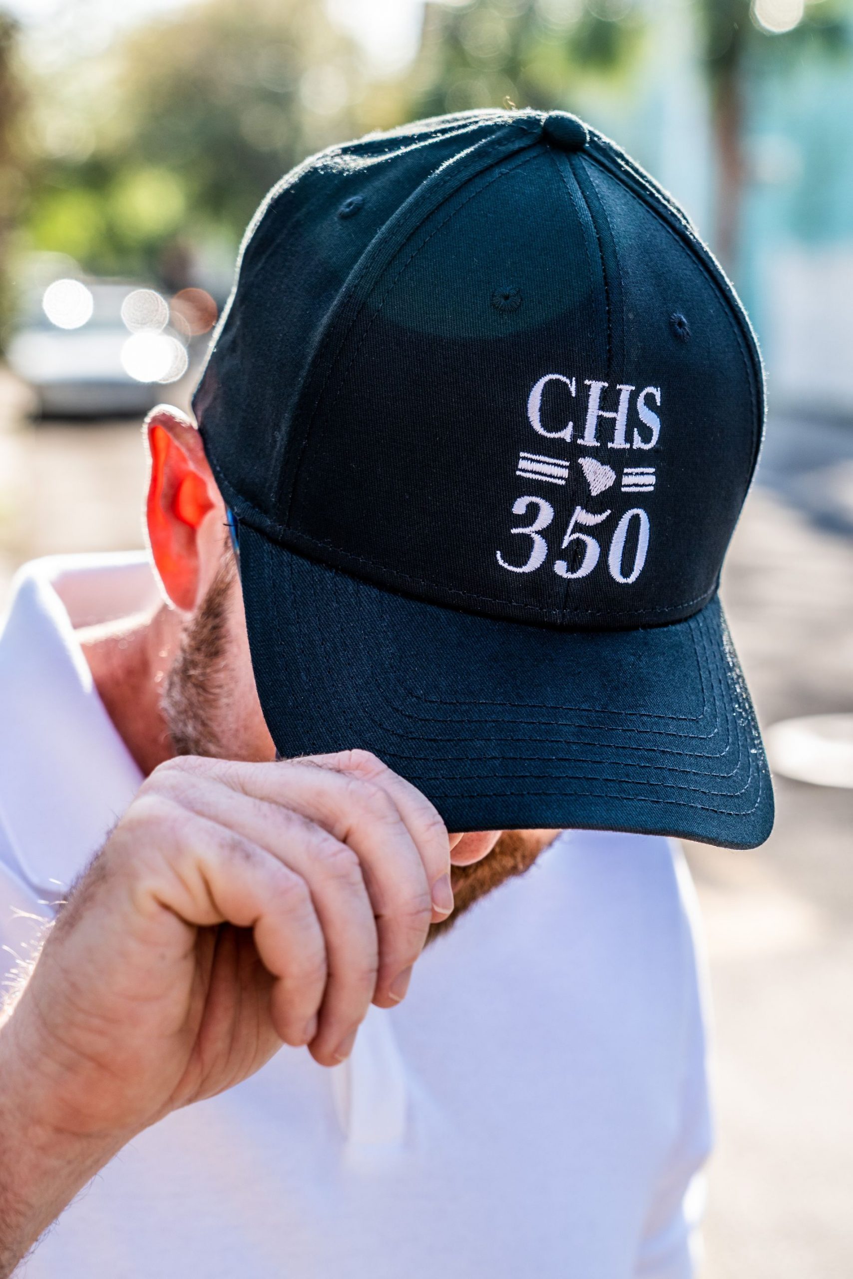 Embroidered Cotton Twill Hat - Black