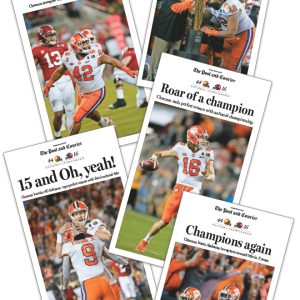 The Post and Courier Clemson NCAA 2018 National Football Championship Front Page Poster Pack